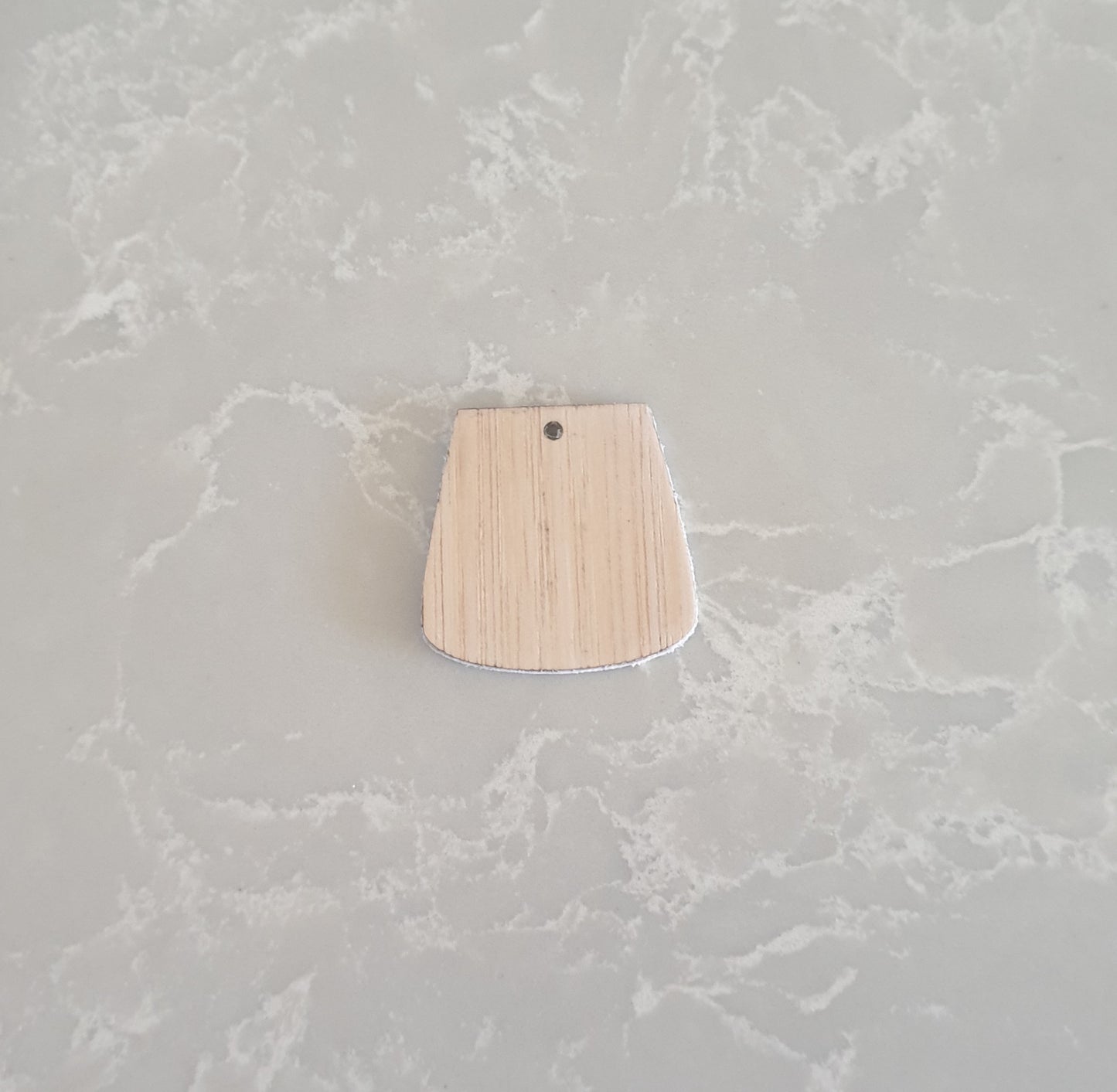 FAUX LEATHER AND TIMBER EARRINGS