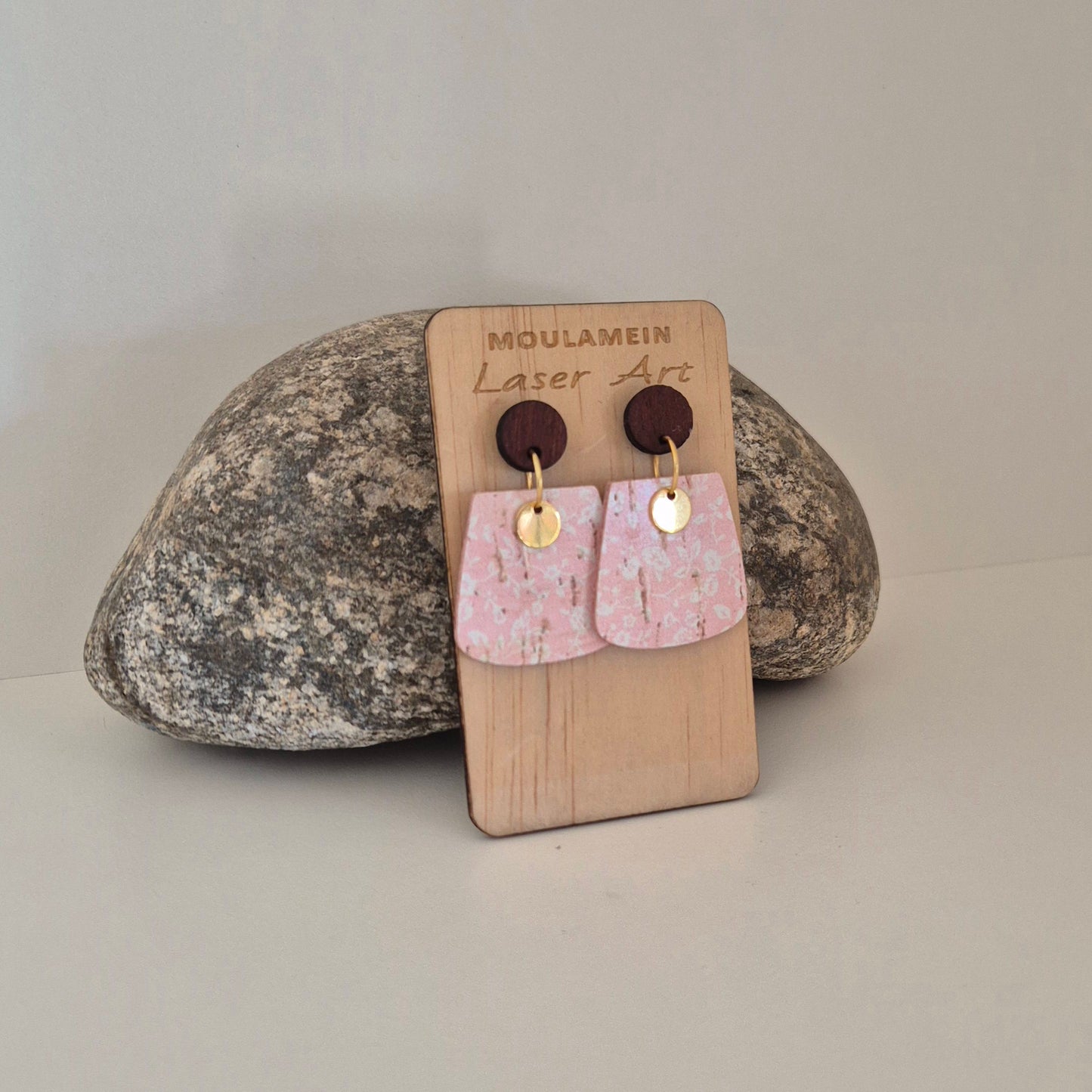LEATHER/CORK EARRINGS
