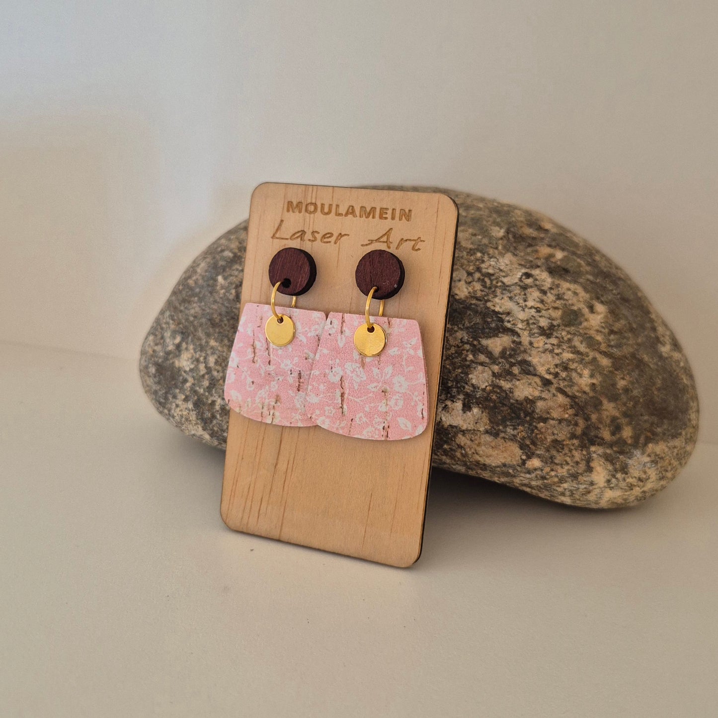 LEATHER/CORK EARRINGS
