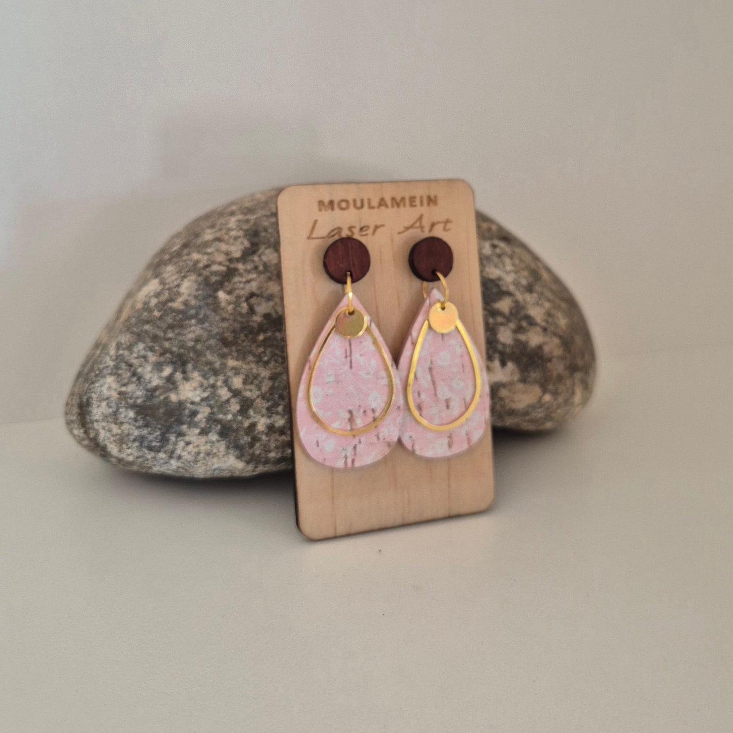 LEATHER/CORK EARRINGS
