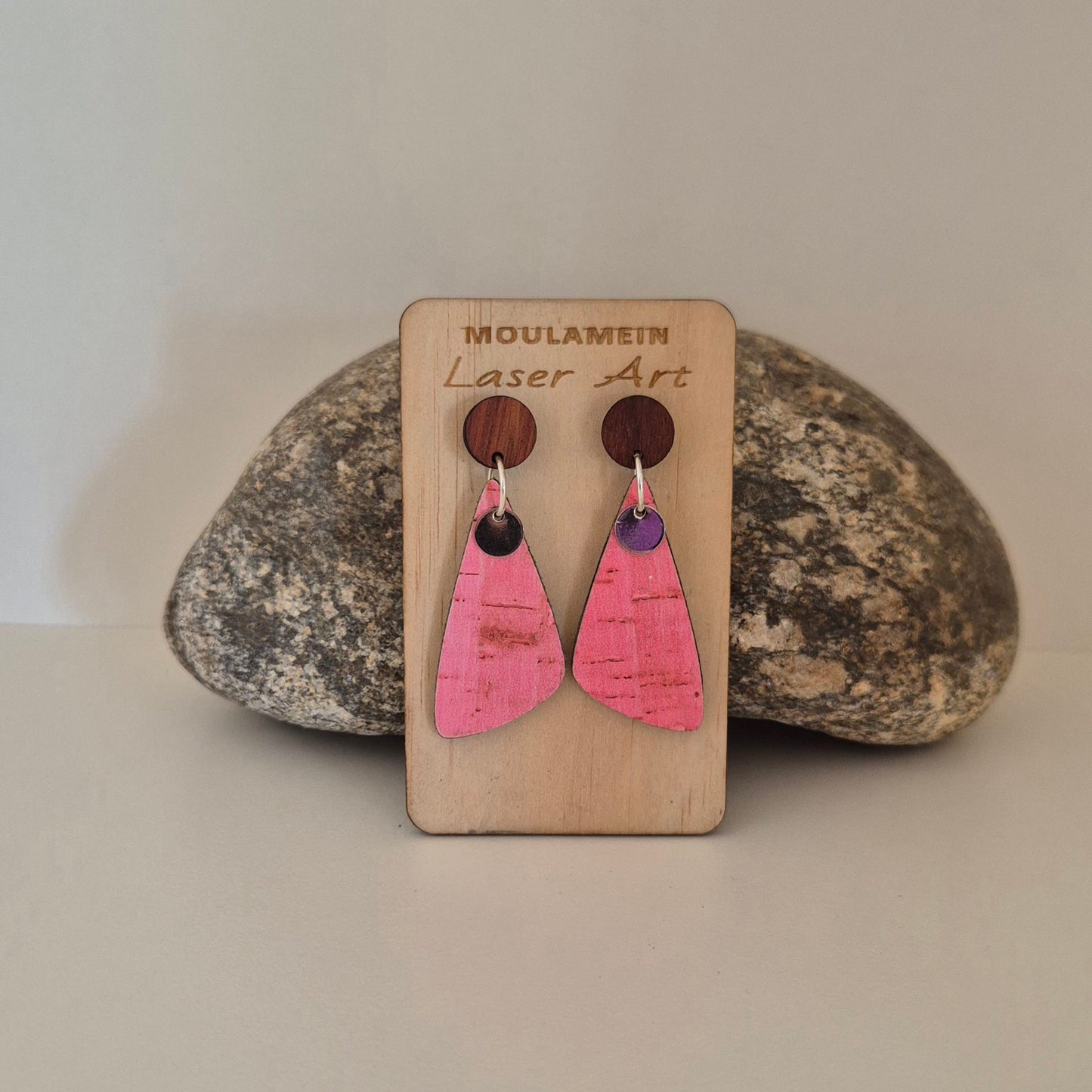 LEATHER/CORK EARRINGS
