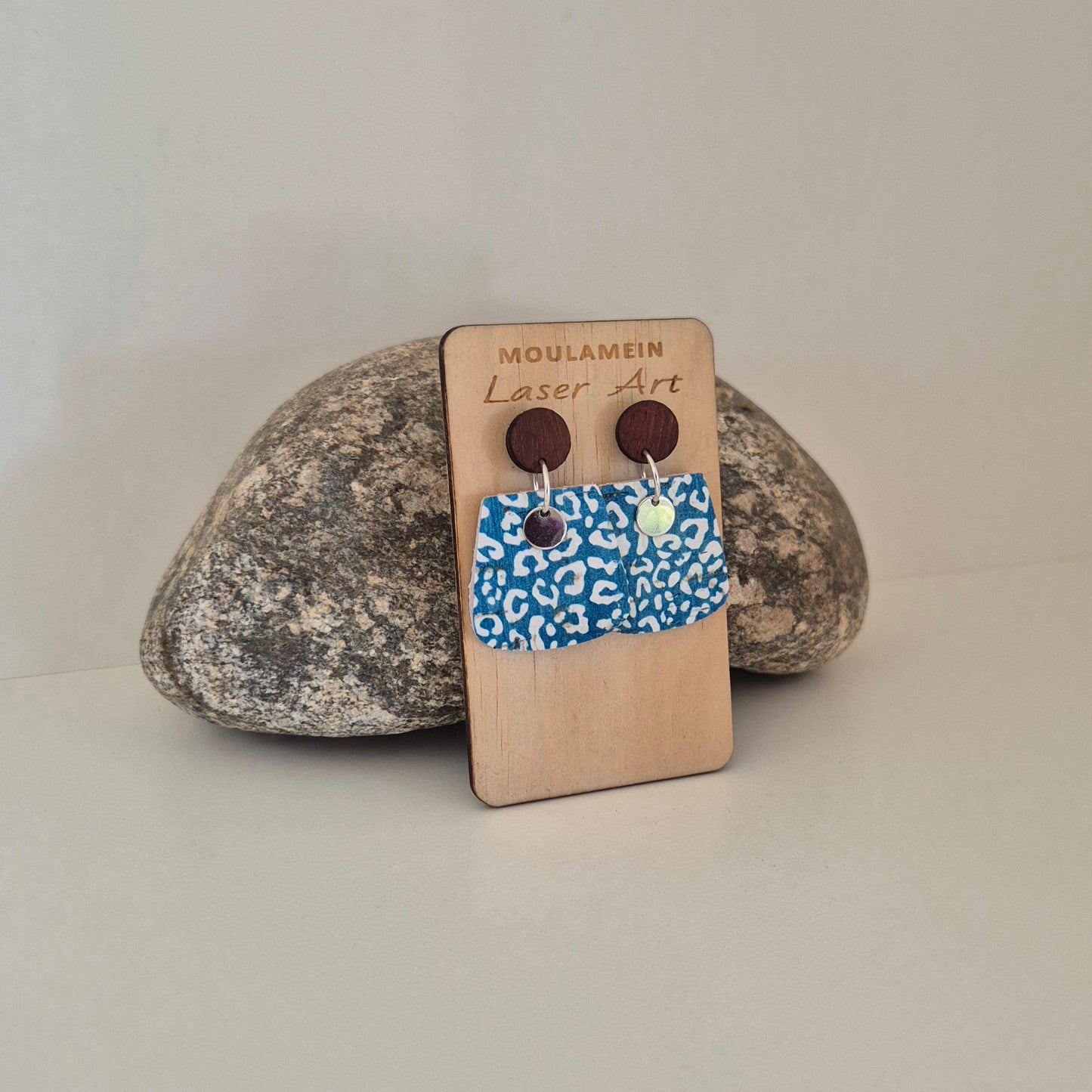 LEATHER/CORK EARRINGS