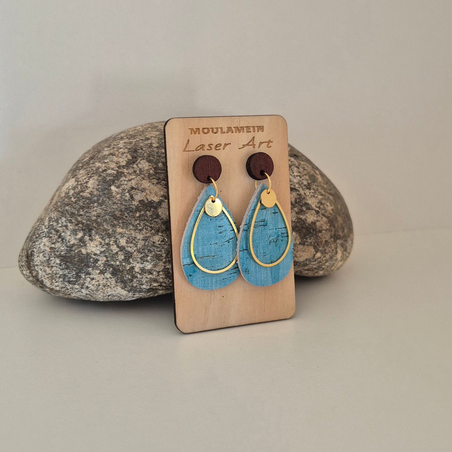 LEATHER/CORK EARRINGS
