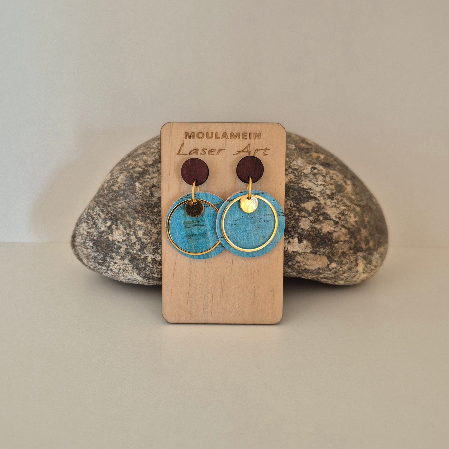 LEATHER/CORK EARRINGS