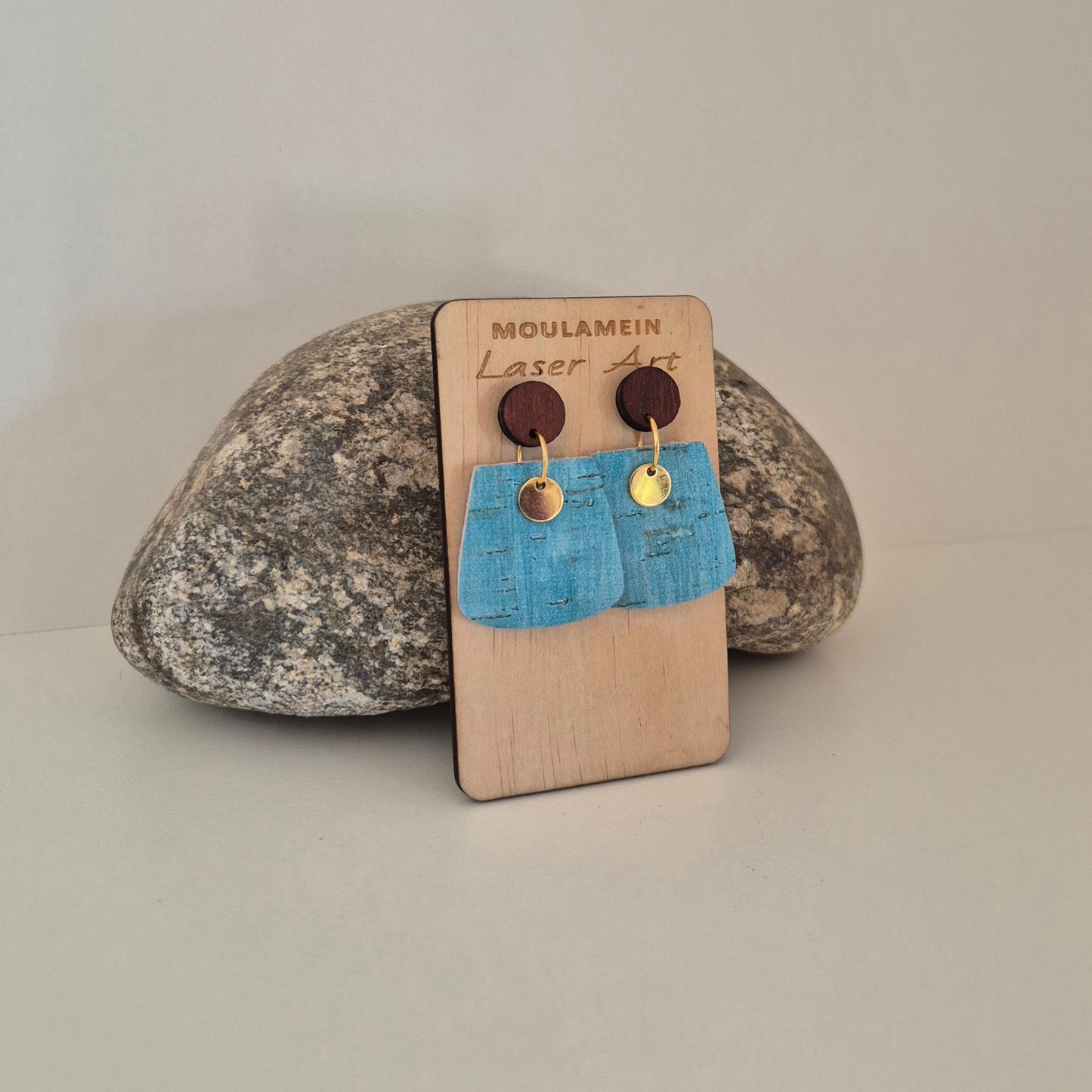 LEATHER/CORK EARRINGS