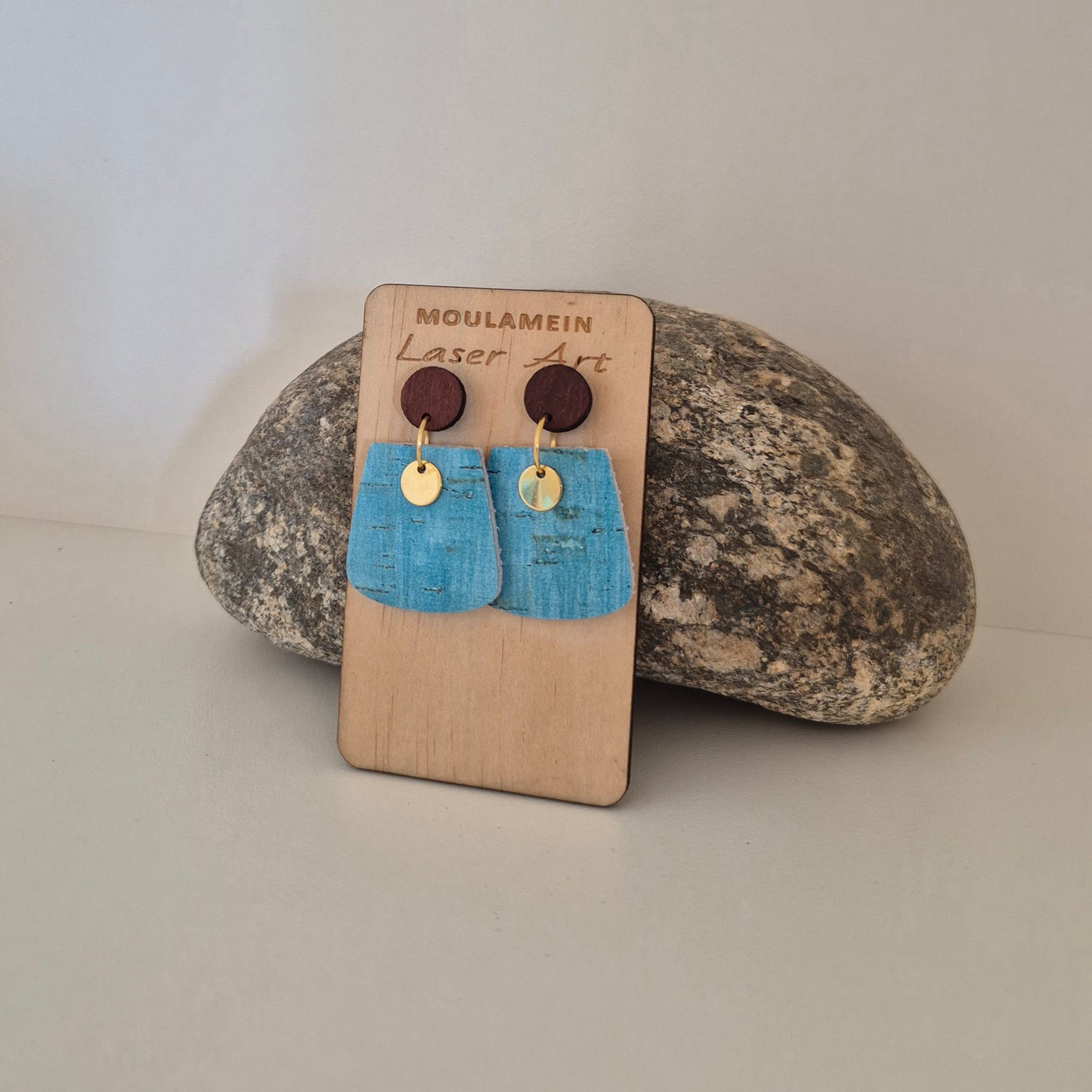 LEATHER/CORK EARRINGS