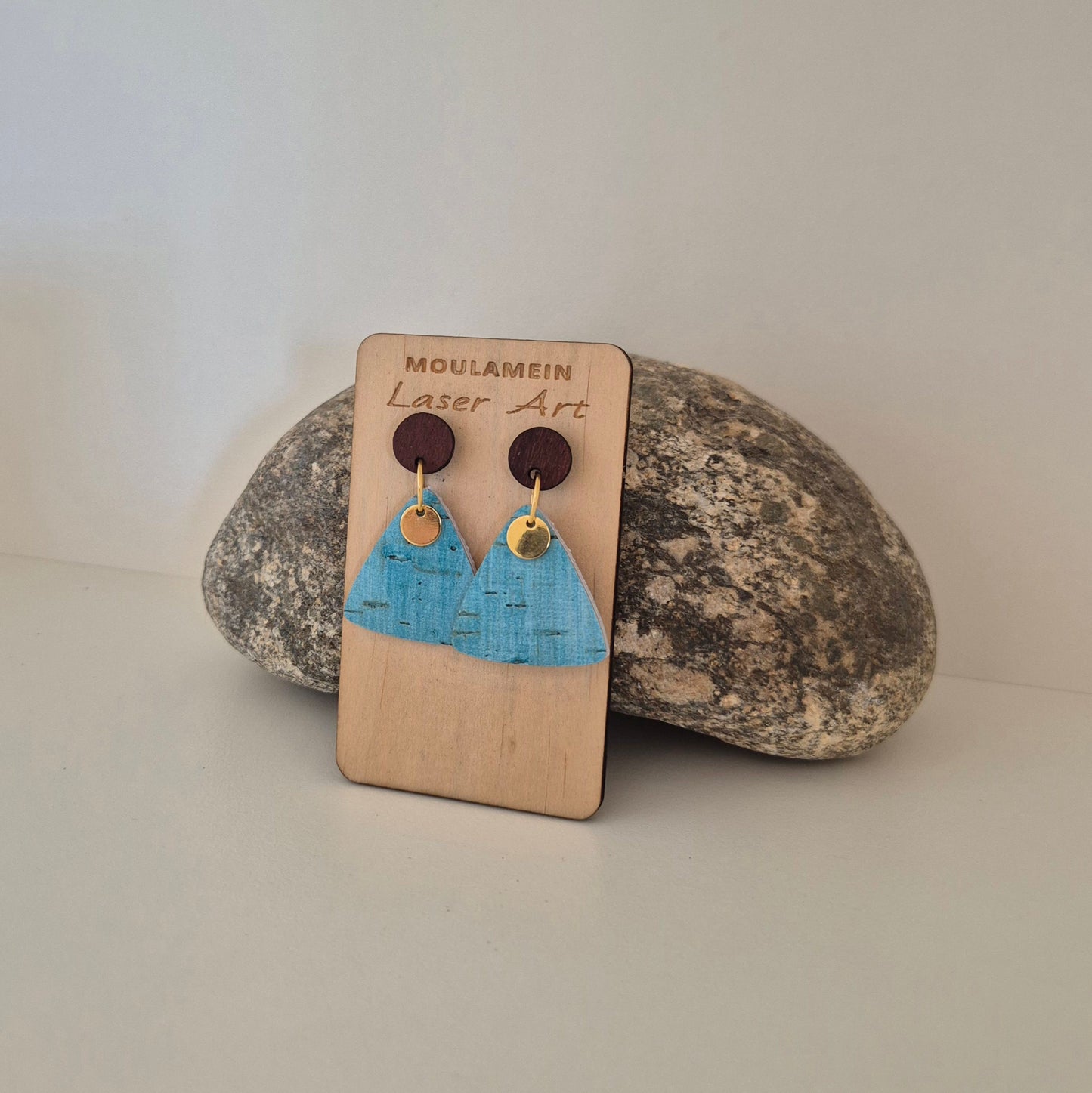 LEATHER/CORK EARRINGS