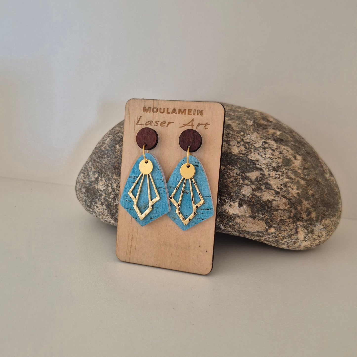 LEATHER/CORK EARRINGS