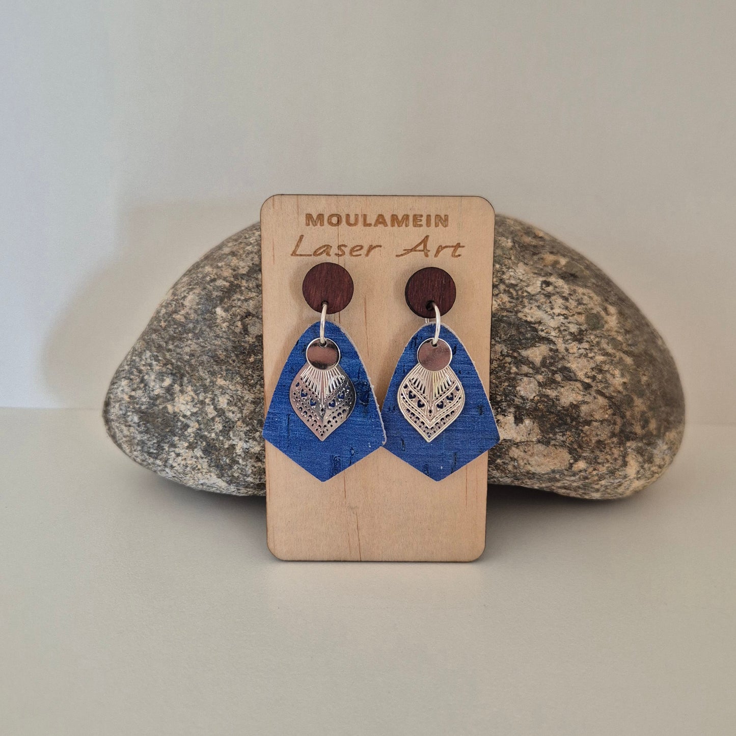 LEATHER/CORK EARRINGS