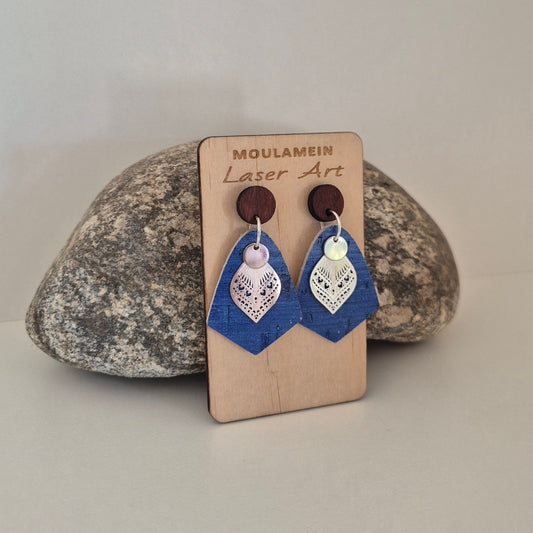 LEATHER/CORK EARRINGS