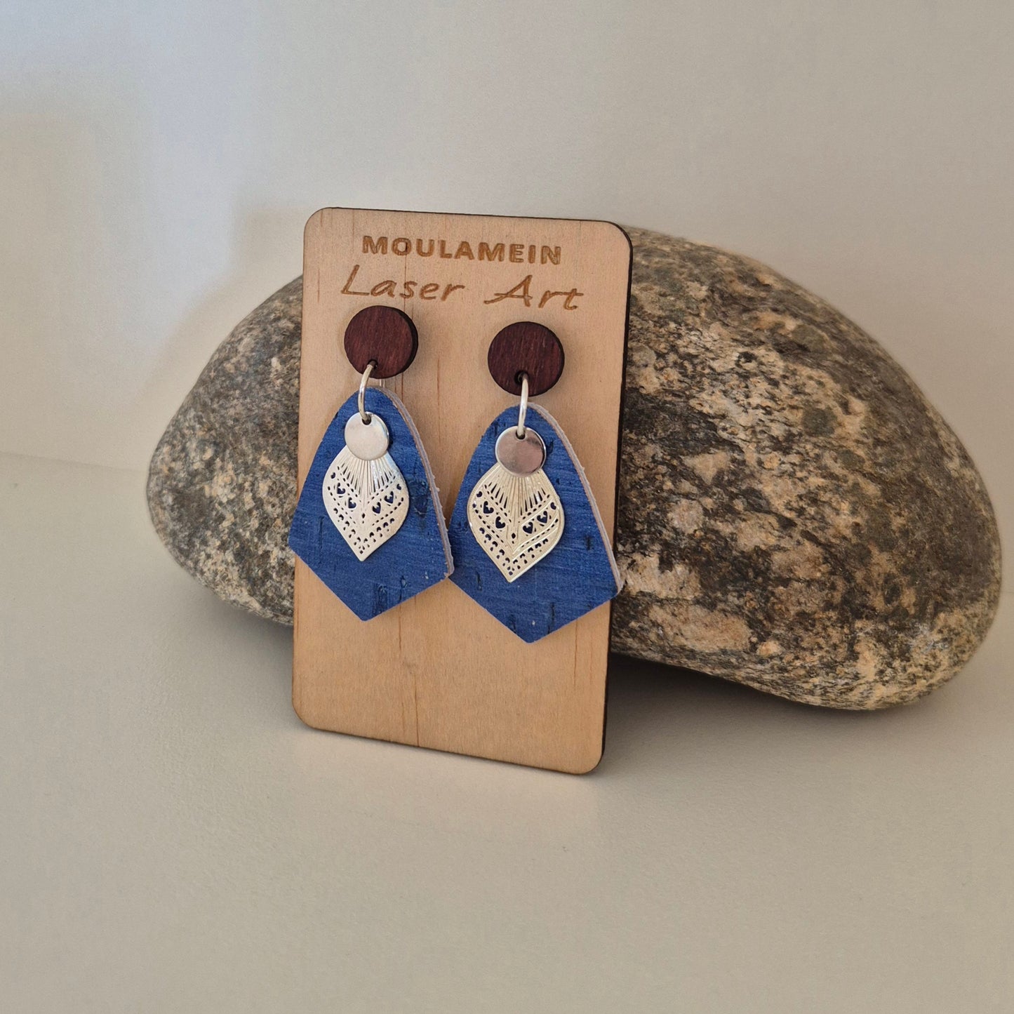 LEATHER/CORK EARRINGS