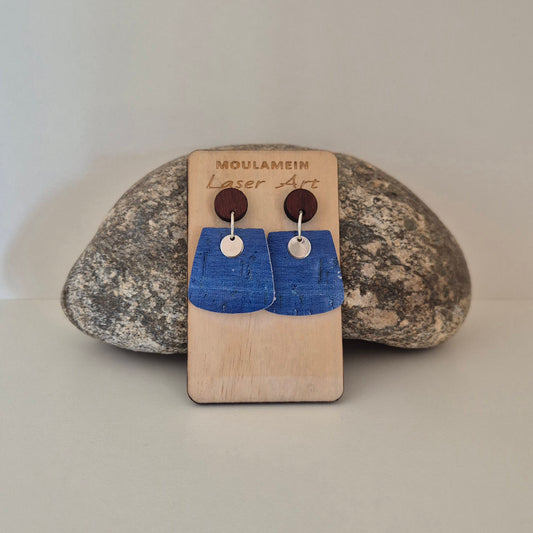 LEATHER/CORK EARRINGS