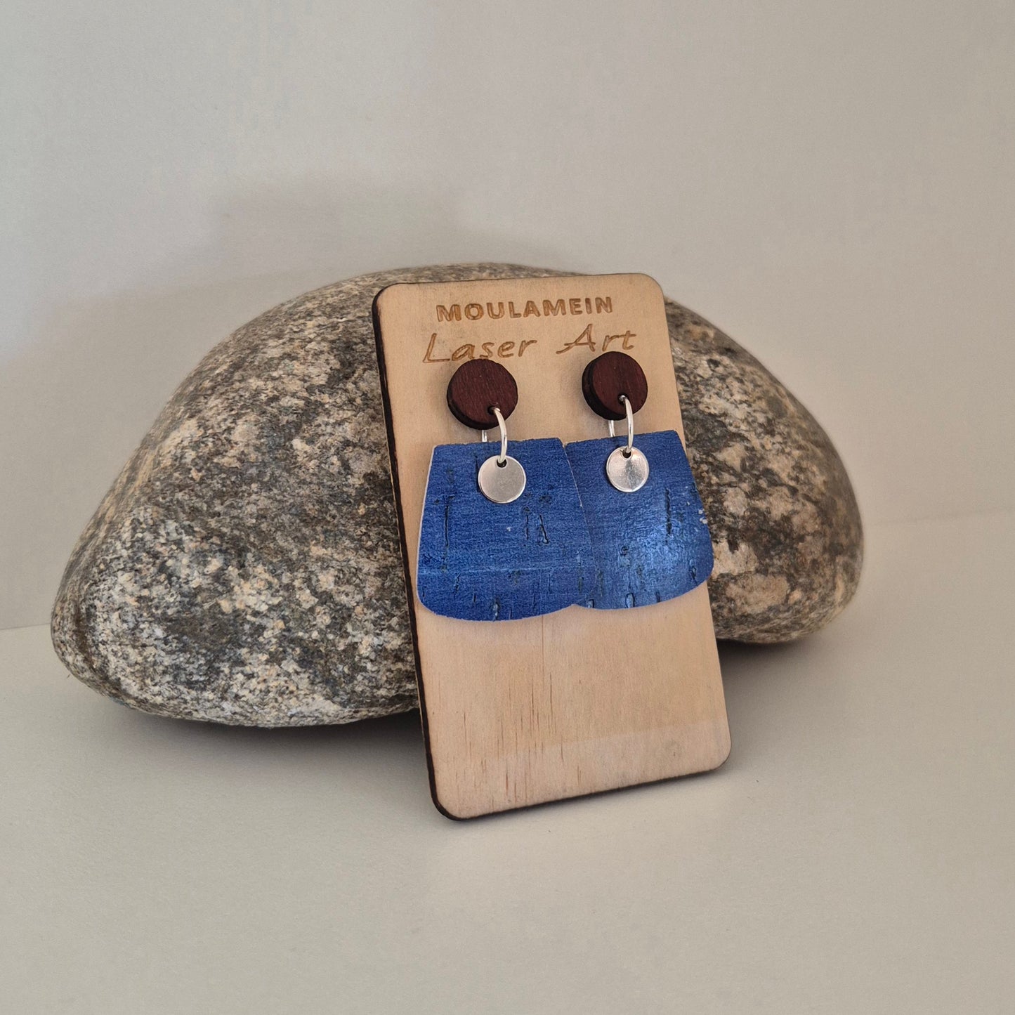 LEATHER/CORK EARRINGS