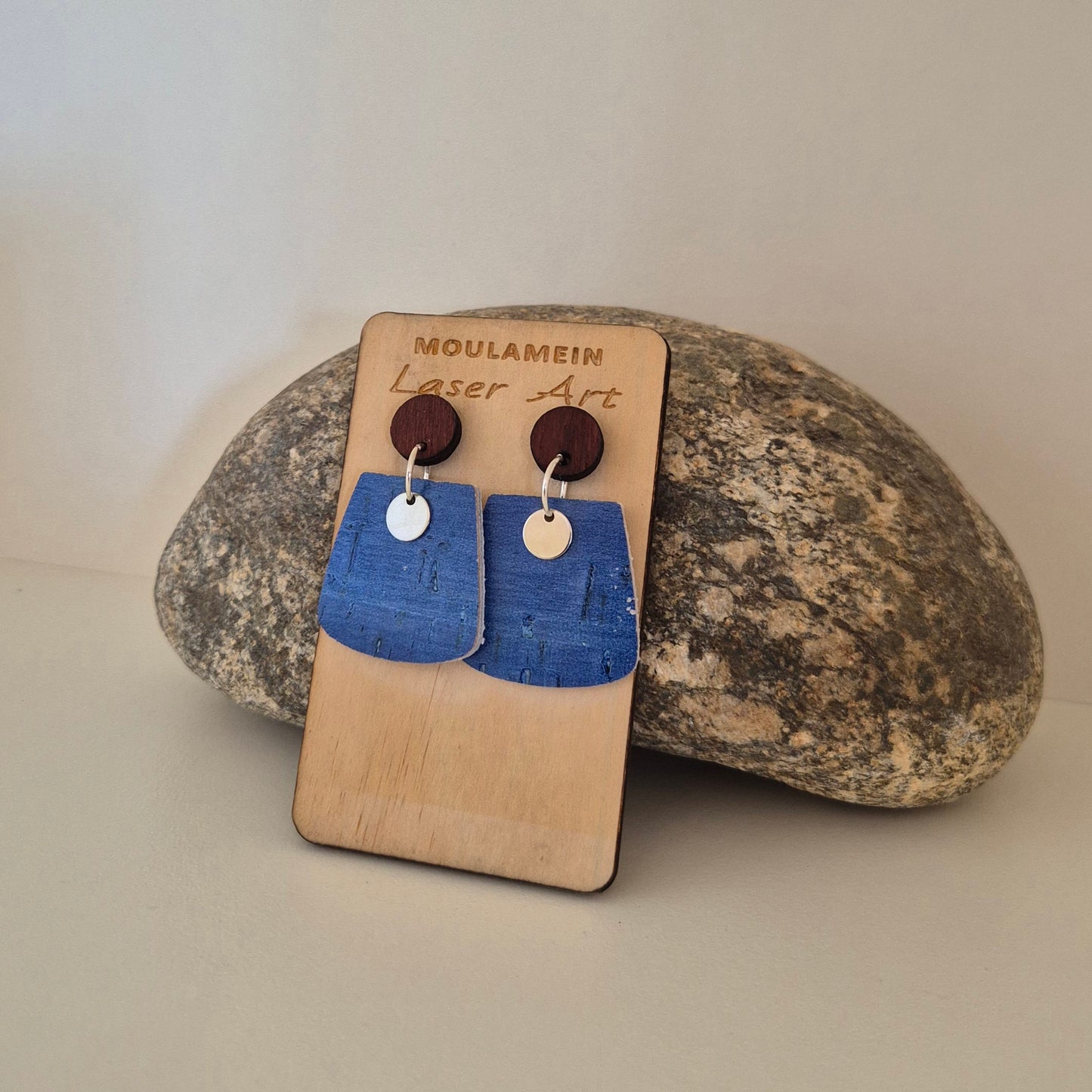 LEATHER/CORK EARRINGS