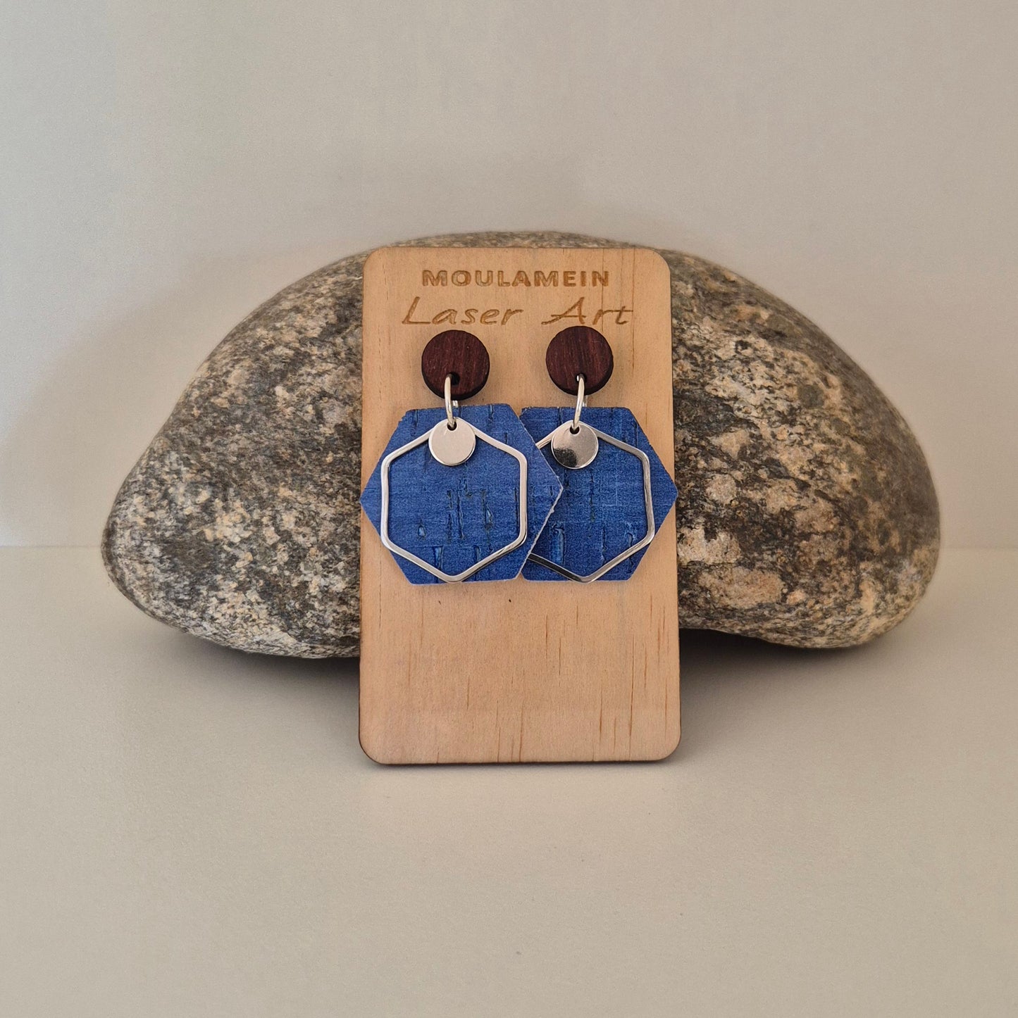 LEATHER/CORK EARRINGS