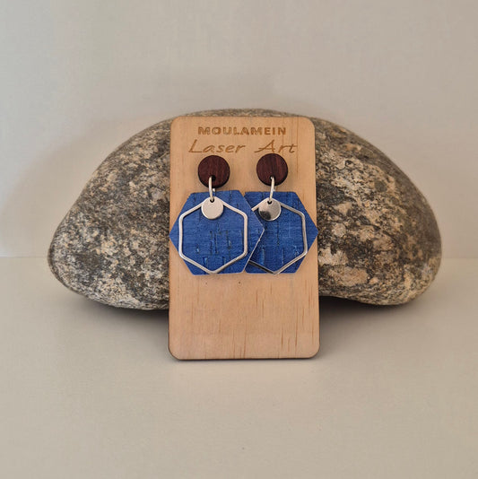 LEATHER/CORK EARRINGS