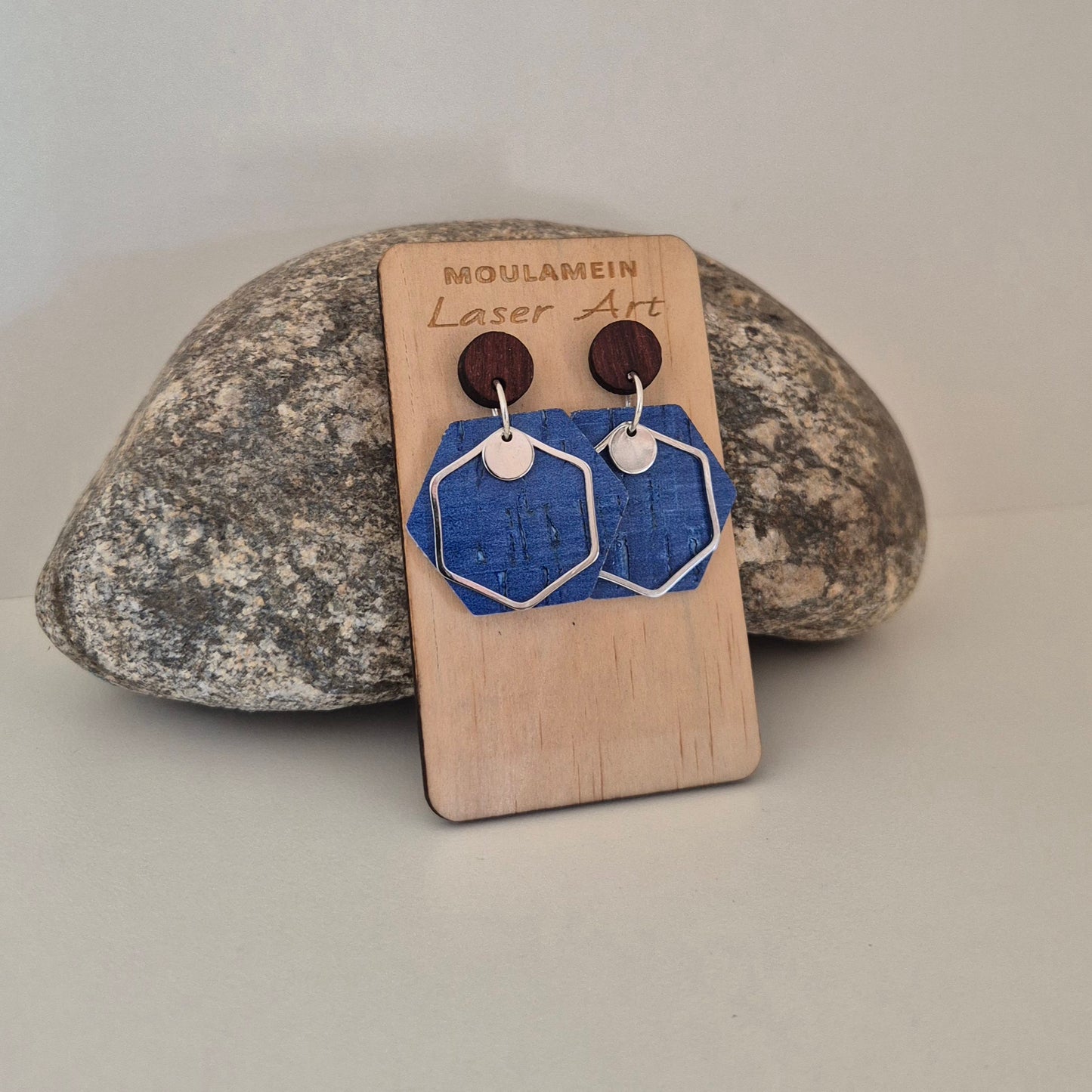 LEATHER/CORK EARRINGS