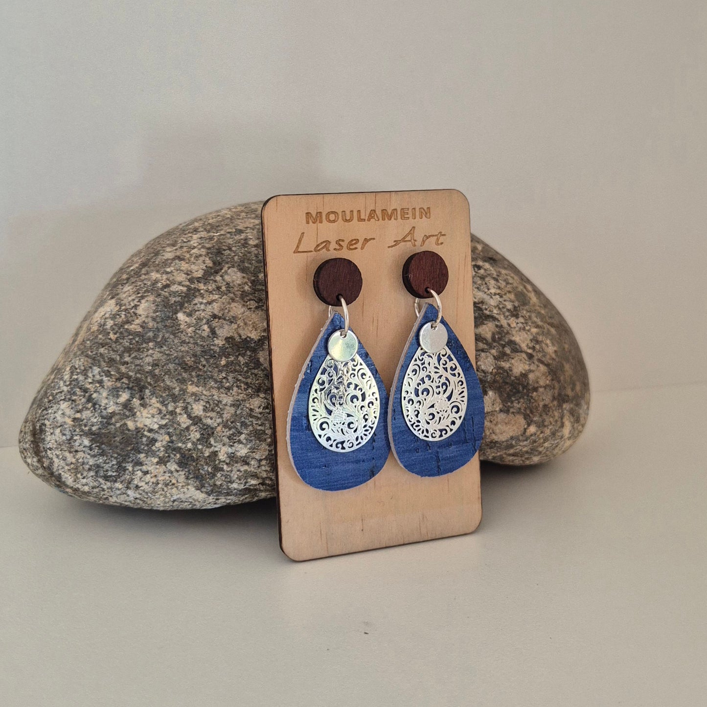 LEATHER/CORK EARRINGS