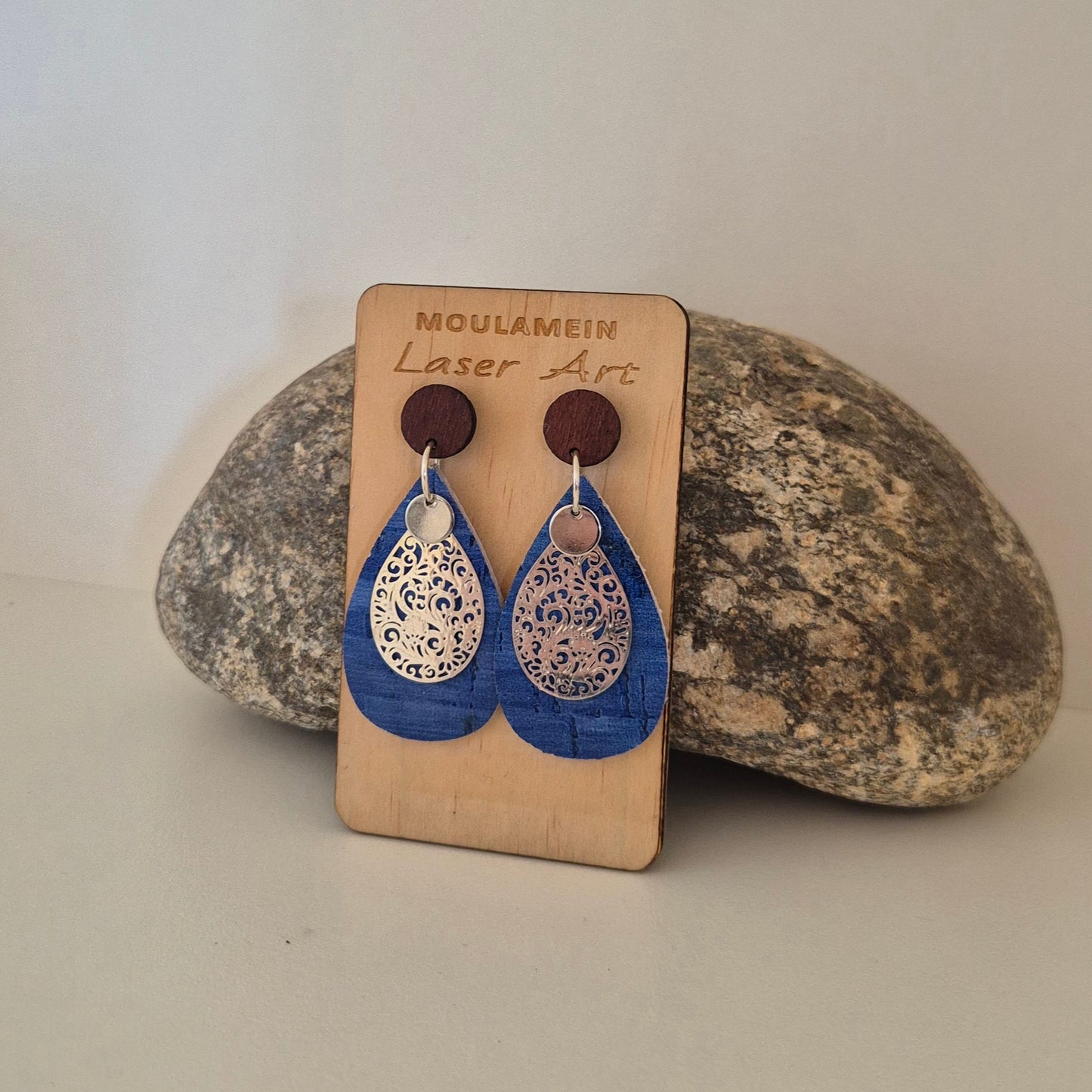 LEATHER/CORK EARRINGS