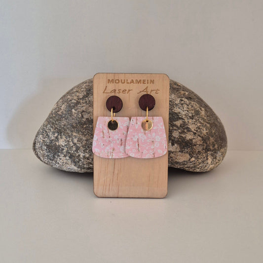 LEATHER/CORK EARRINGS