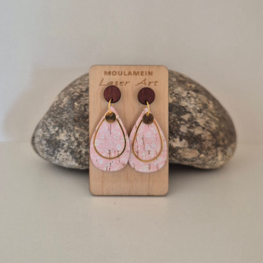 LEATHER/CORK EARRINGS