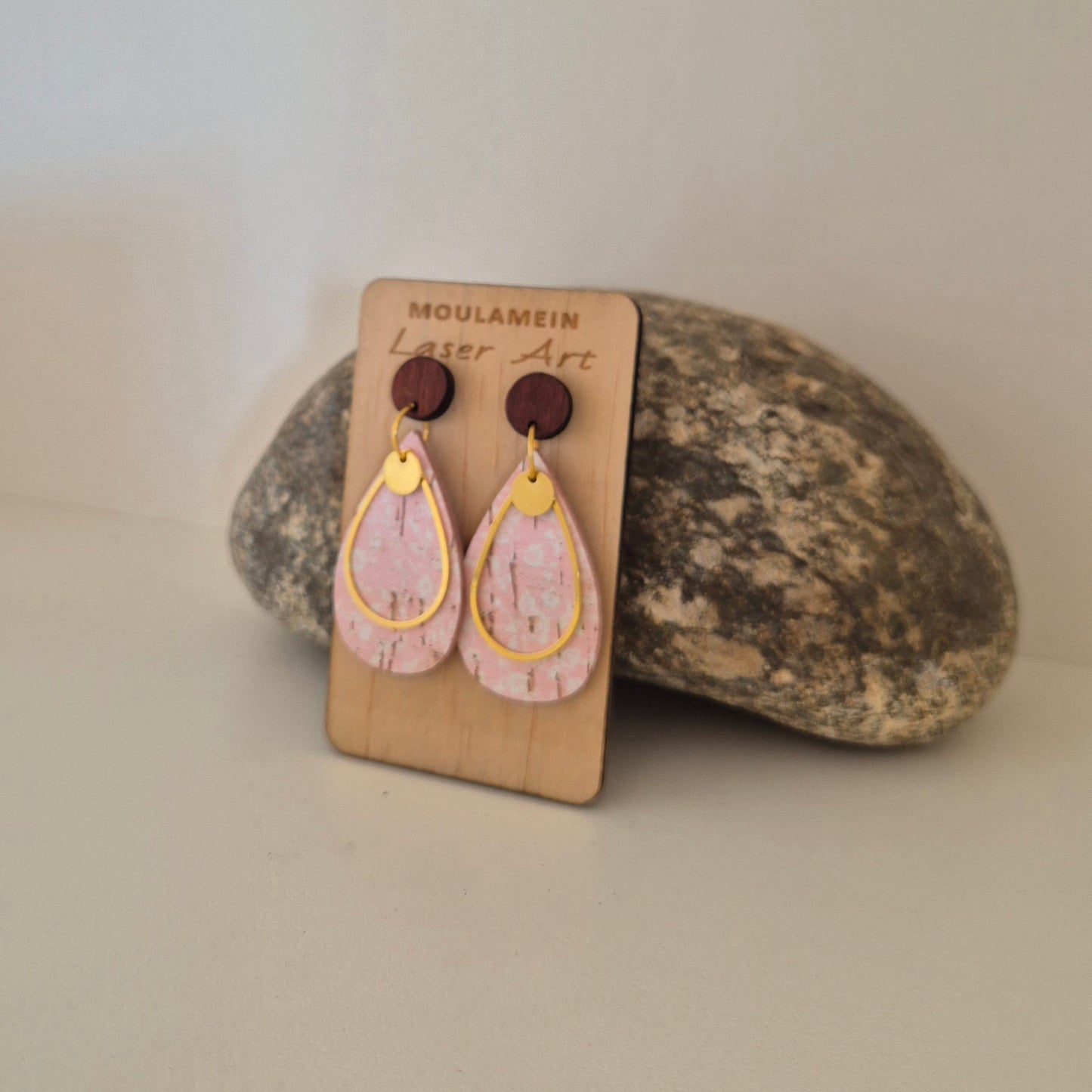 LEATHER/CORK EARRINGS
