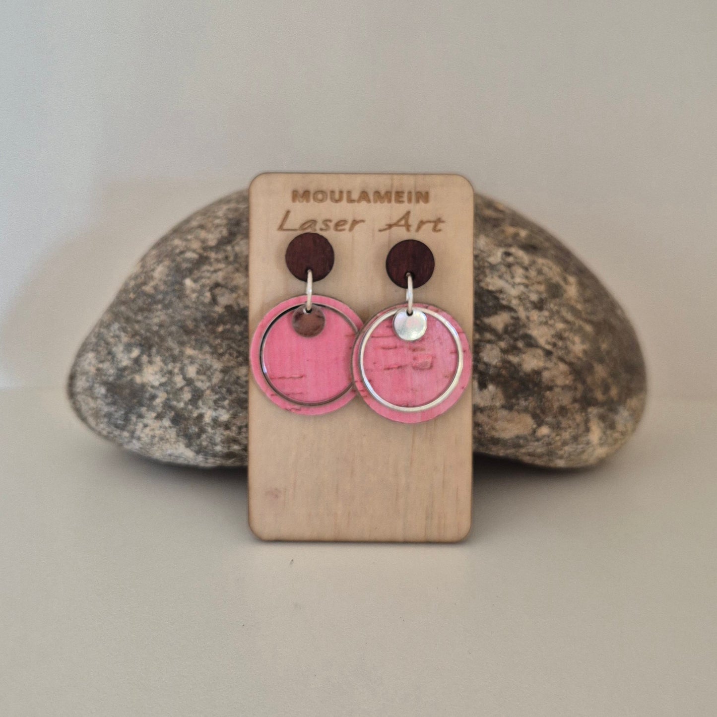 LEATHER/CORK EARRINGS