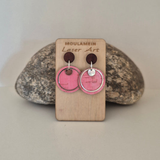 LEATHER/CORK EARRINGS