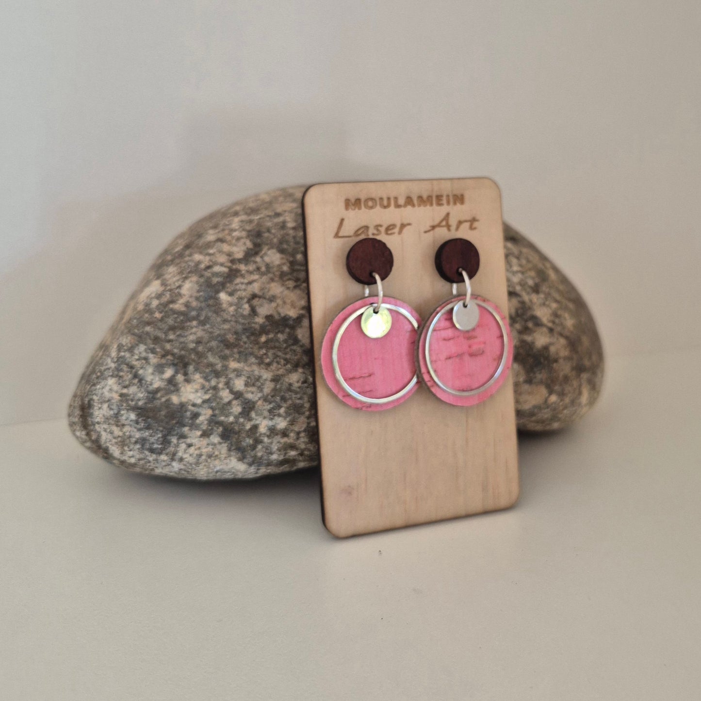 LEATHER/CORK EARRINGS