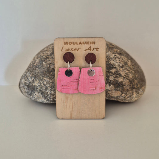 LEATHER/CORK EARRINGS