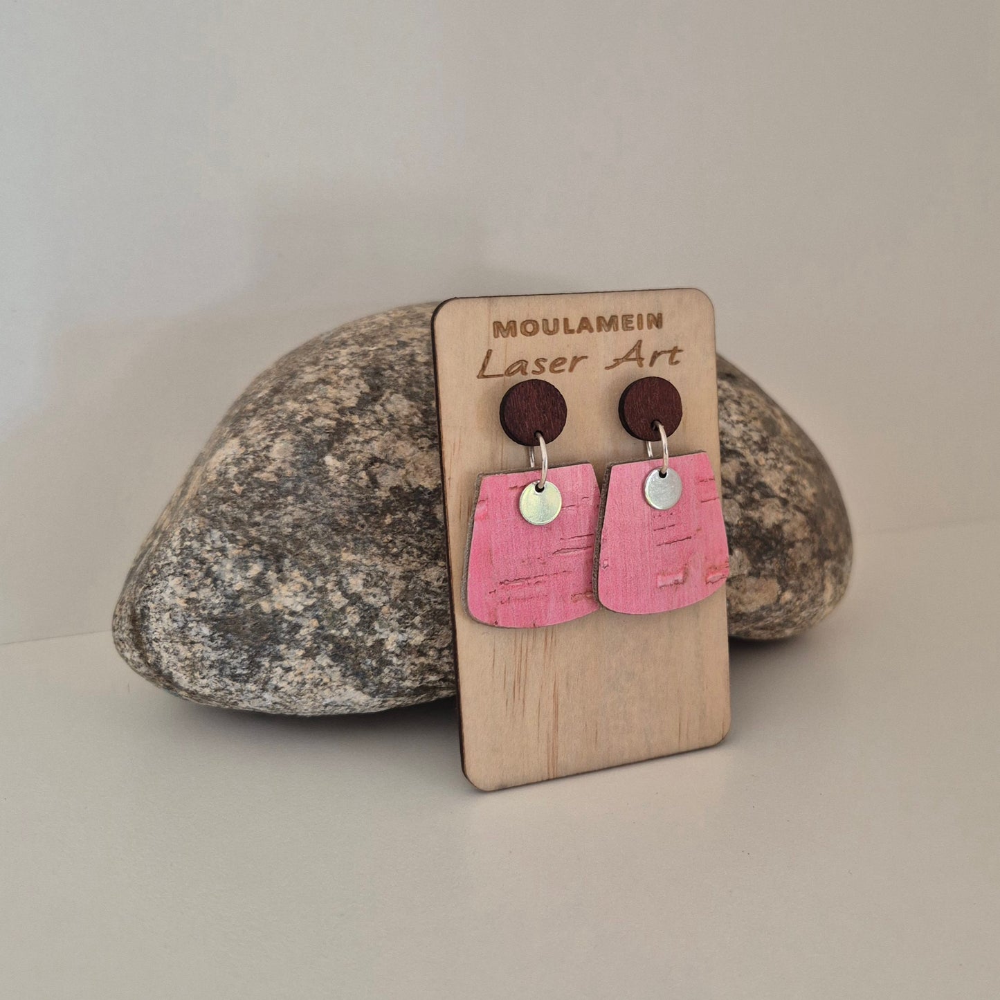 LEATHER/CORK EARRINGS