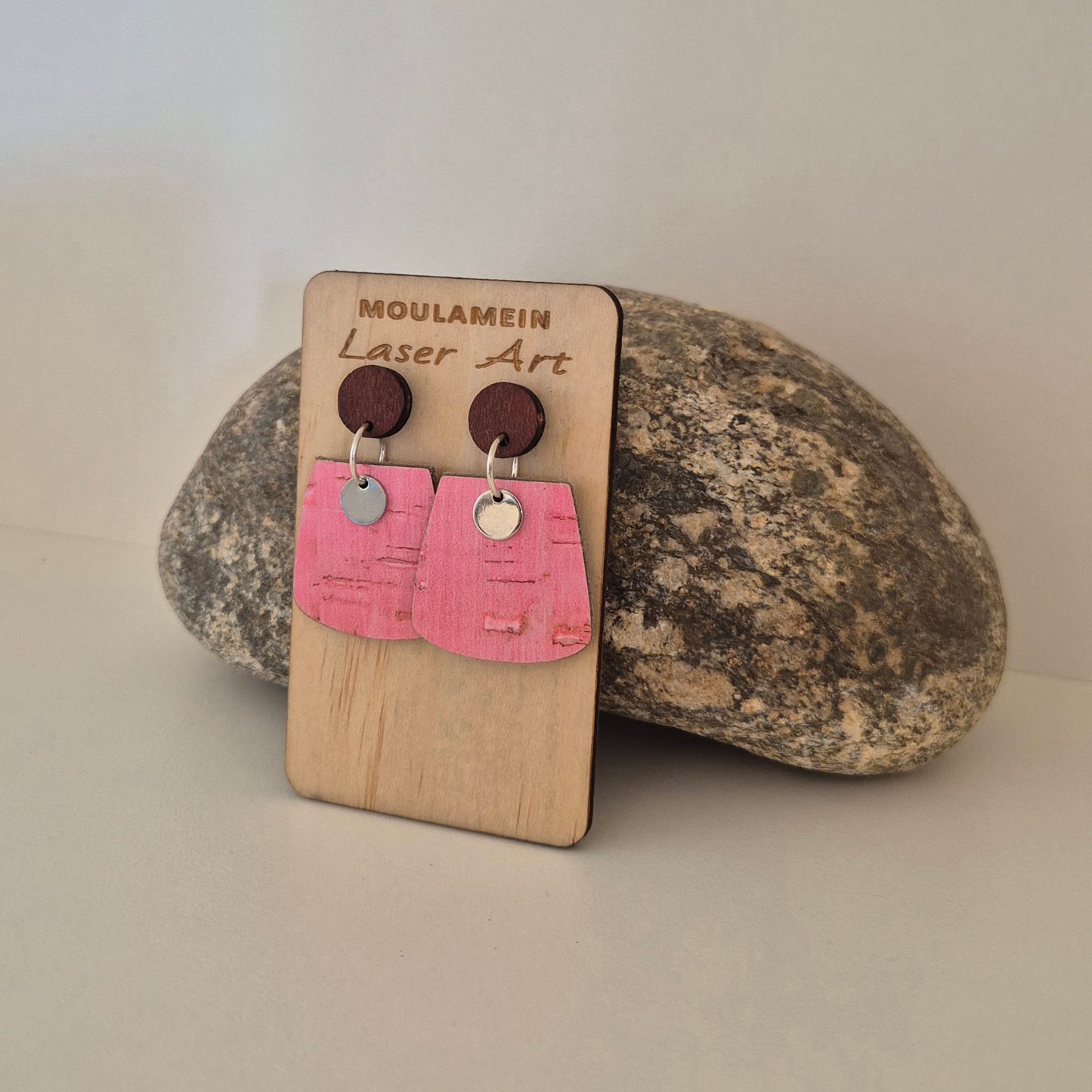 LEATHER/CORK EARRINGS