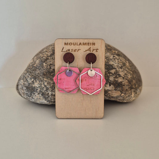 LEATHER/CORK EARRINGS