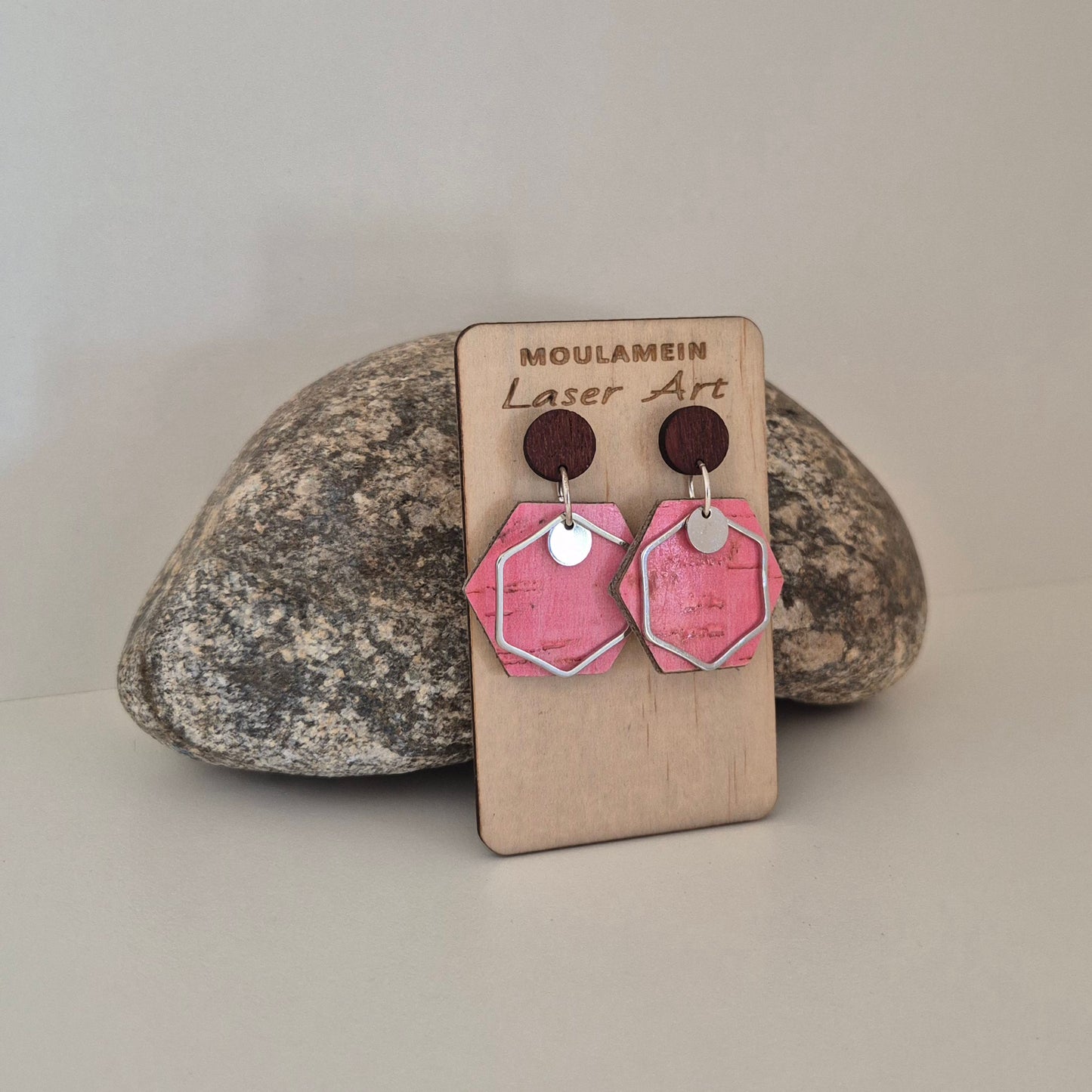 LEATHER/CORK EARRINGS