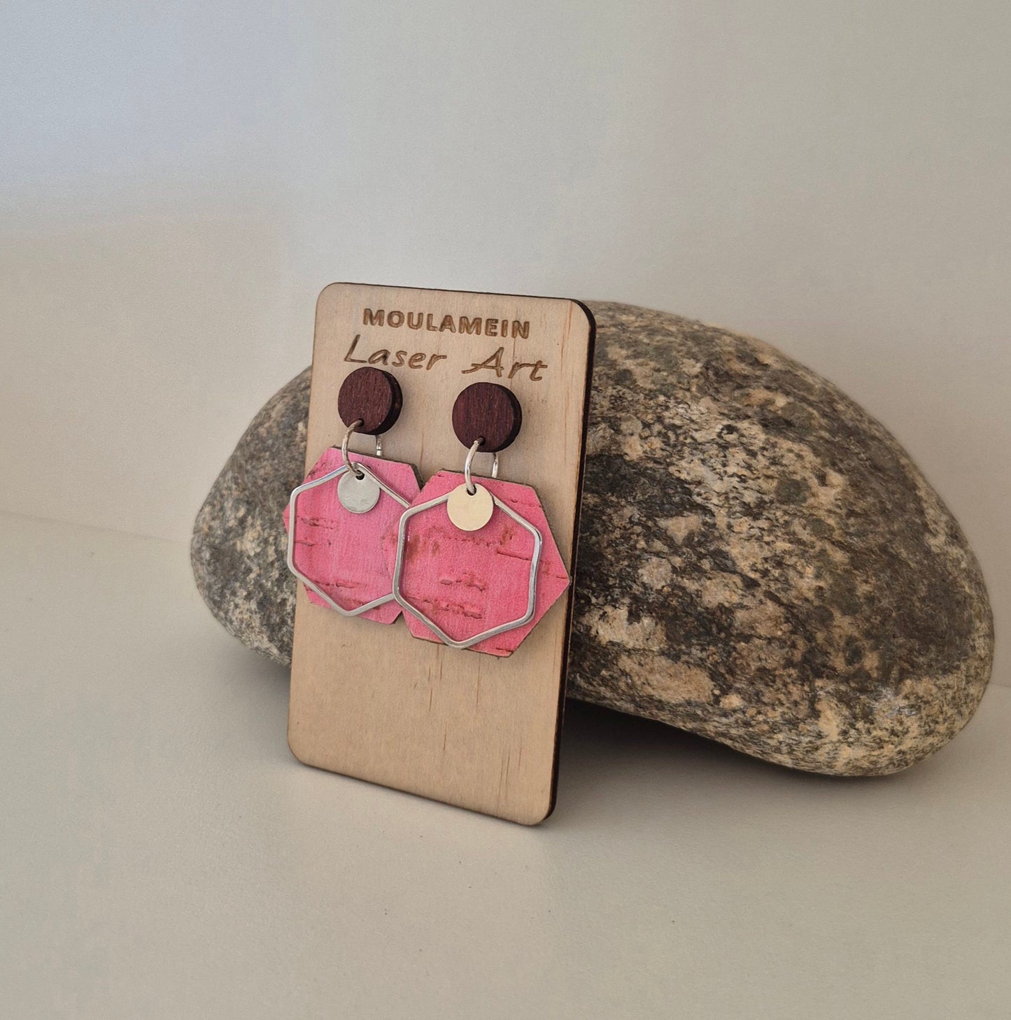LEATHER/CORK EARRINGS