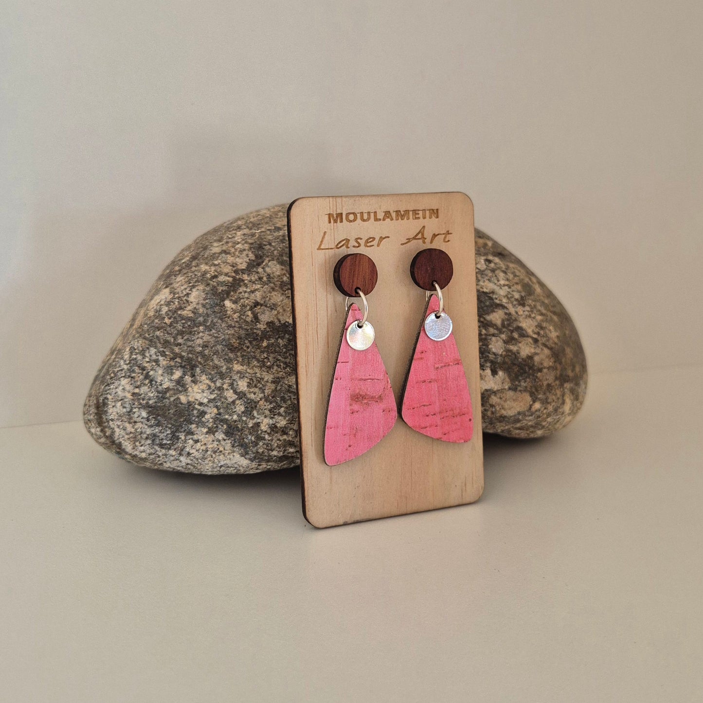 LEATHER/CORK EARRINGS