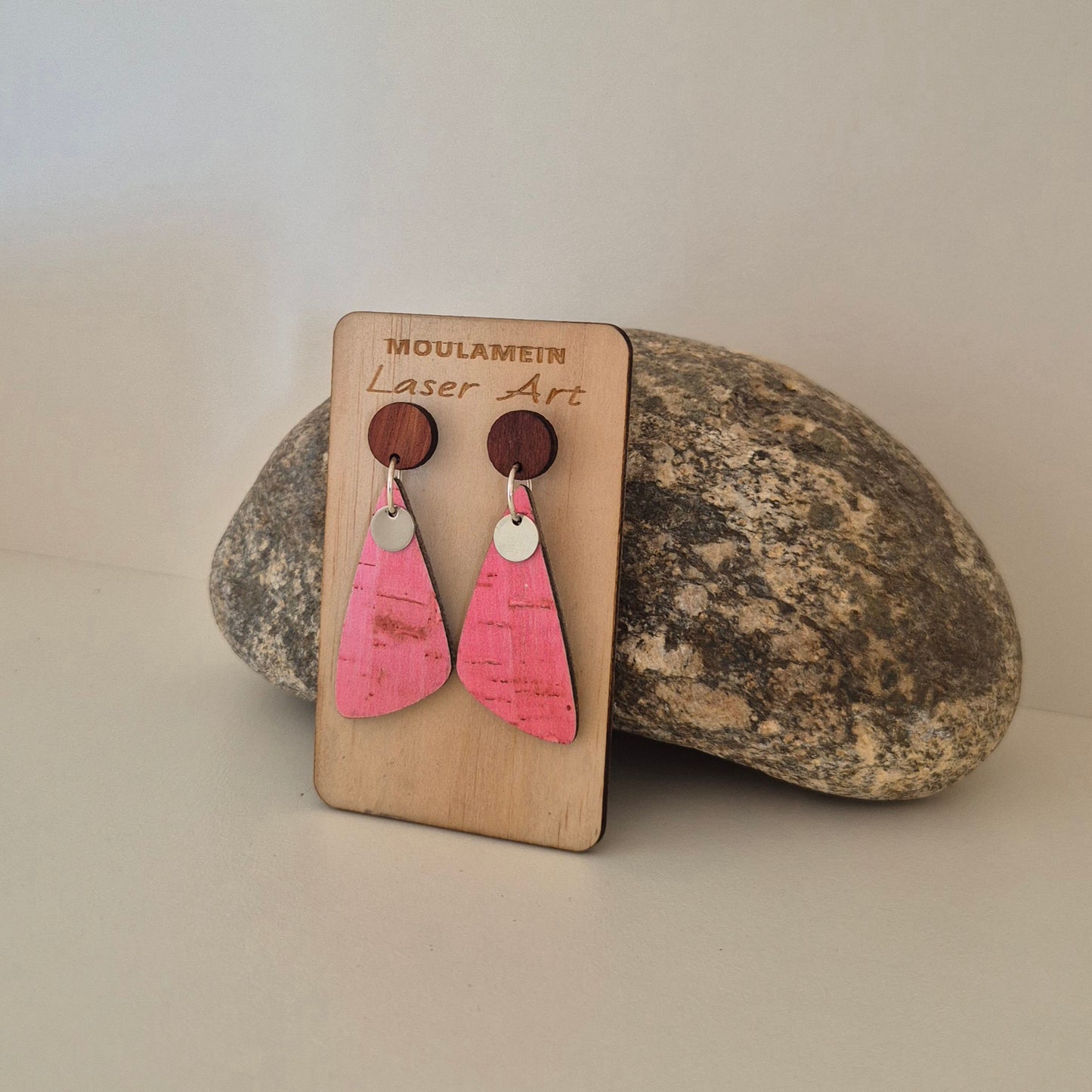 LEATHER/CORK EARRINGS