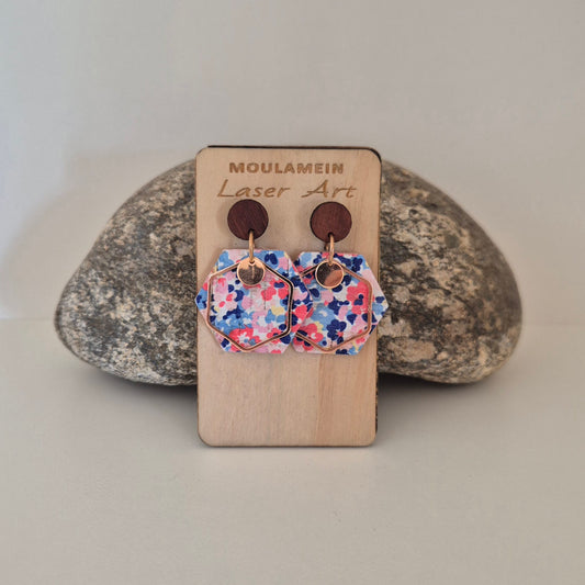 LEATHER/CORK EARRINGS