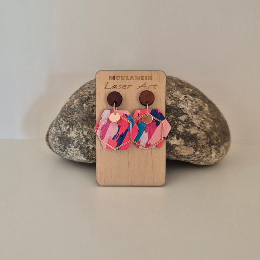 LEATHER/CORK EARRINGS