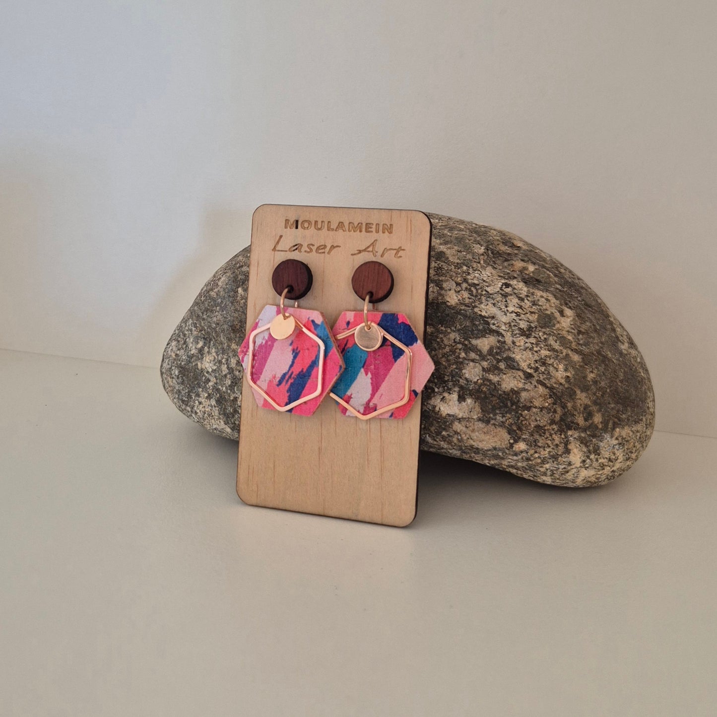 LEATHER/CORK EARRINGS