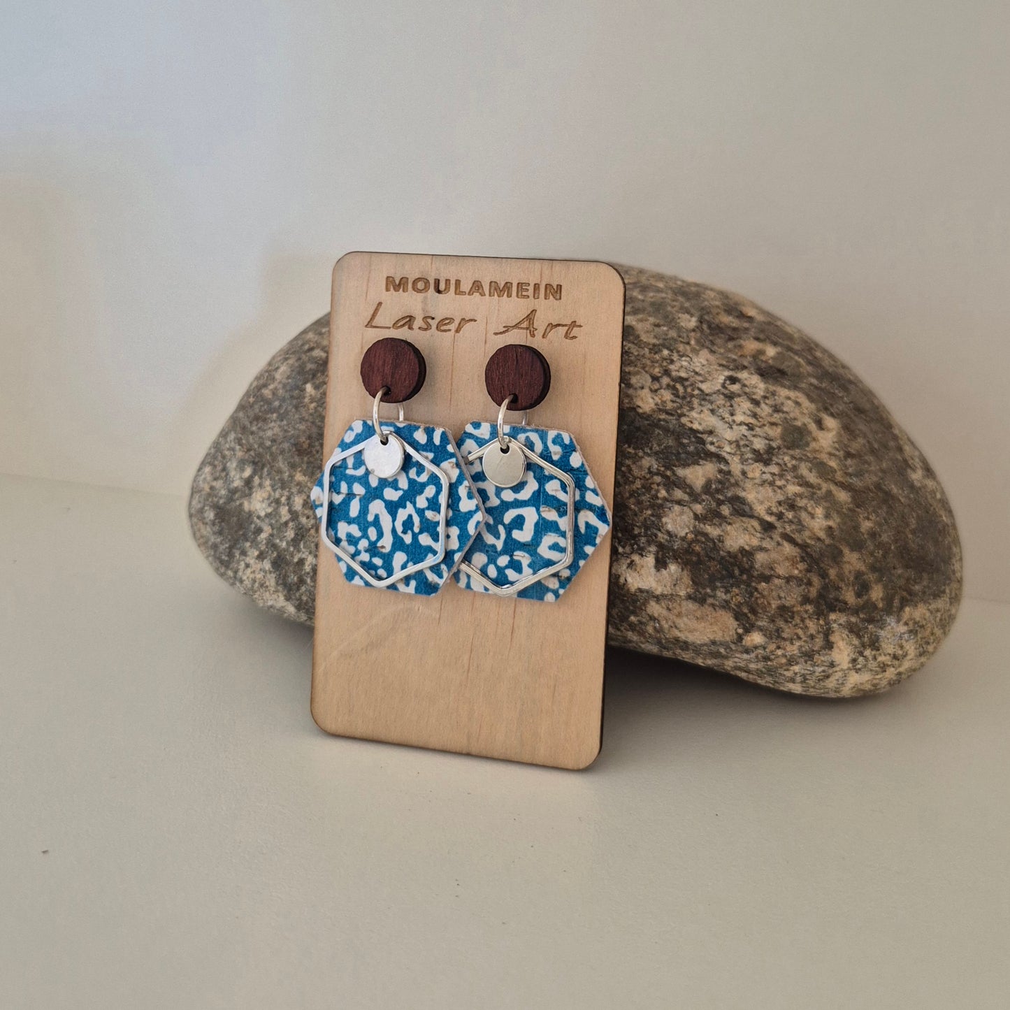 LEATHER/CORK EARRINGS