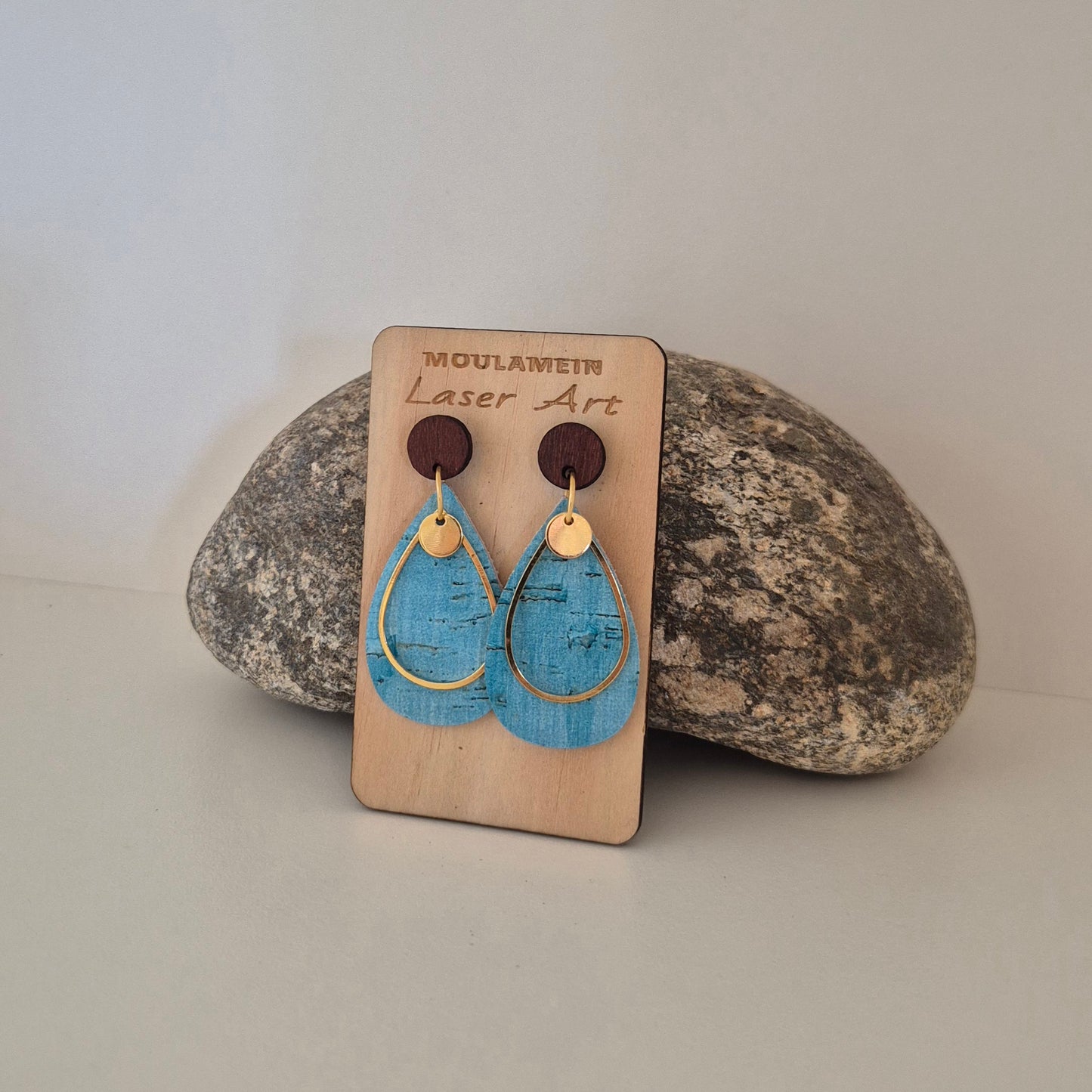 LEATHER/CORK EARRINGS