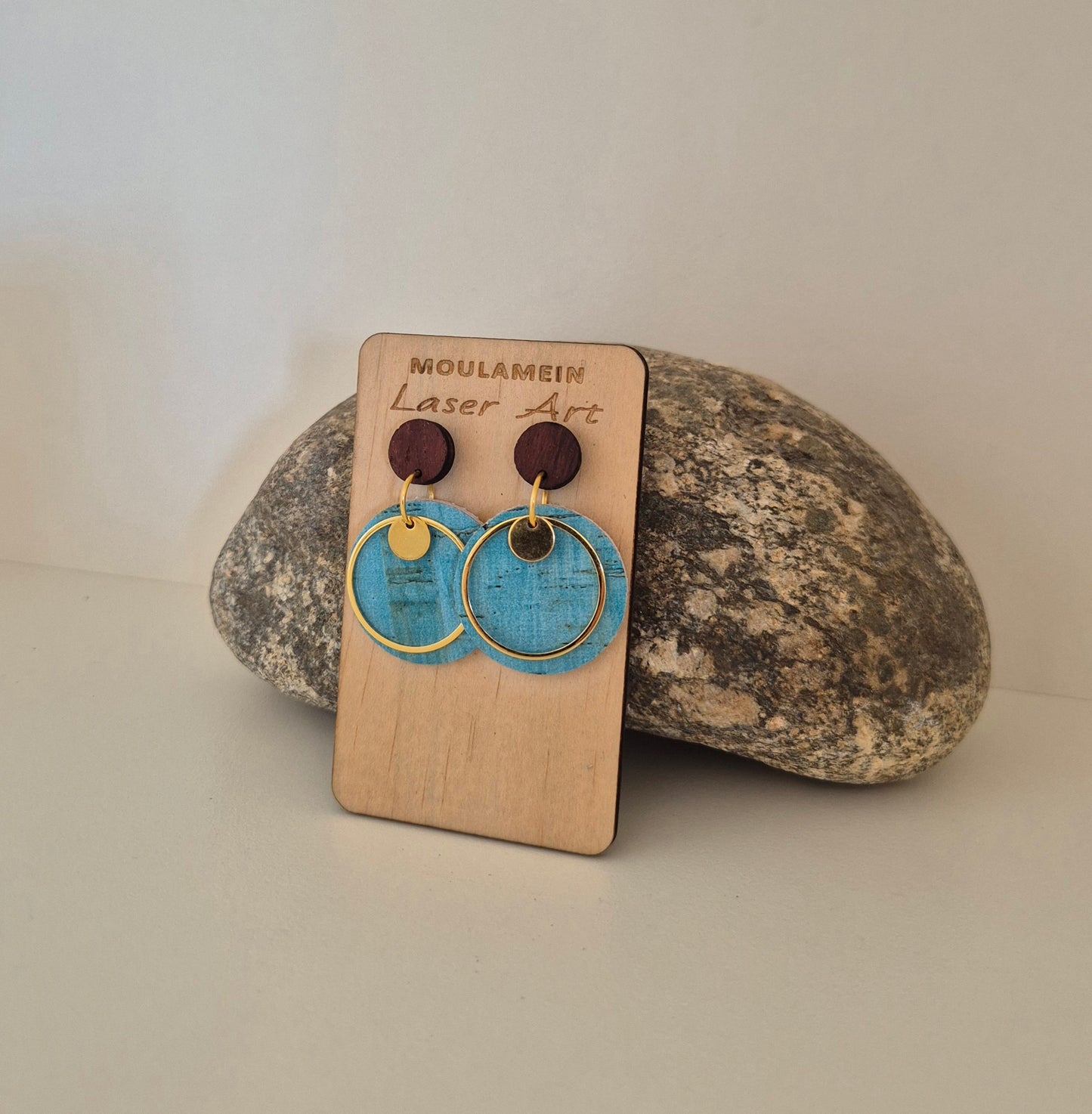 LEATHER/CORK EARRINGS