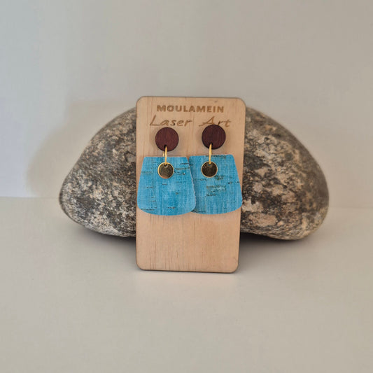 LEATHER/CORK EARRINGS