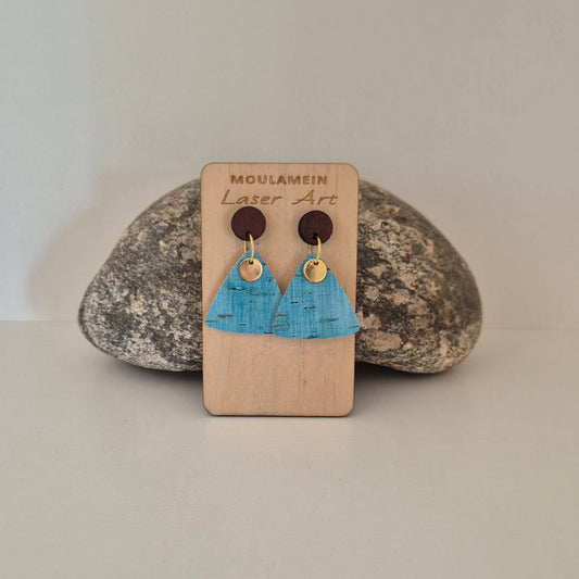 LEATHER/CORK EARRINGS