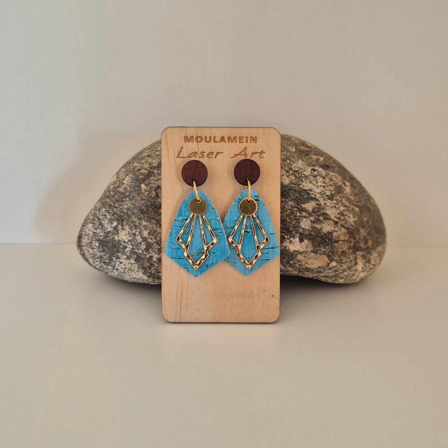 LEATHER/CORK EARRINGS