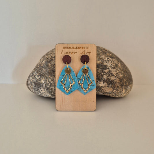 LEATHER/CORK EARRINGS