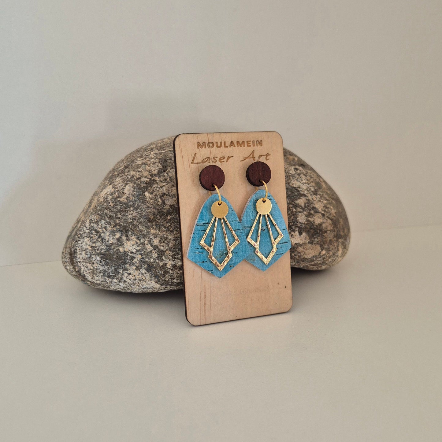 LEATHER/CORK EARRINGS