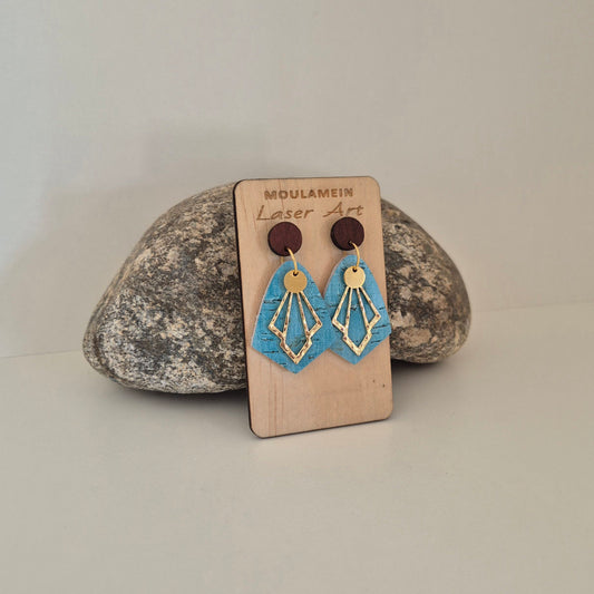 LEATHER/CORK EARRINGS