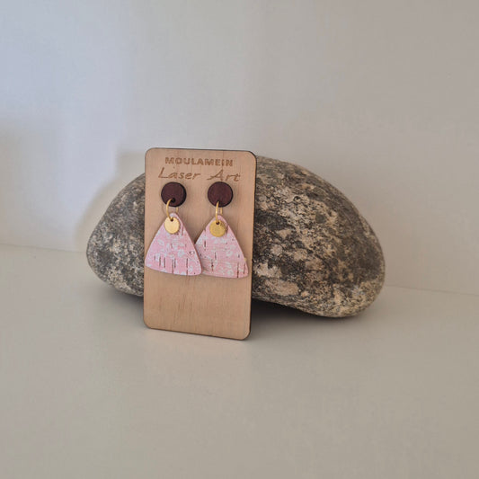 LEATHER/CORK EARRINGS